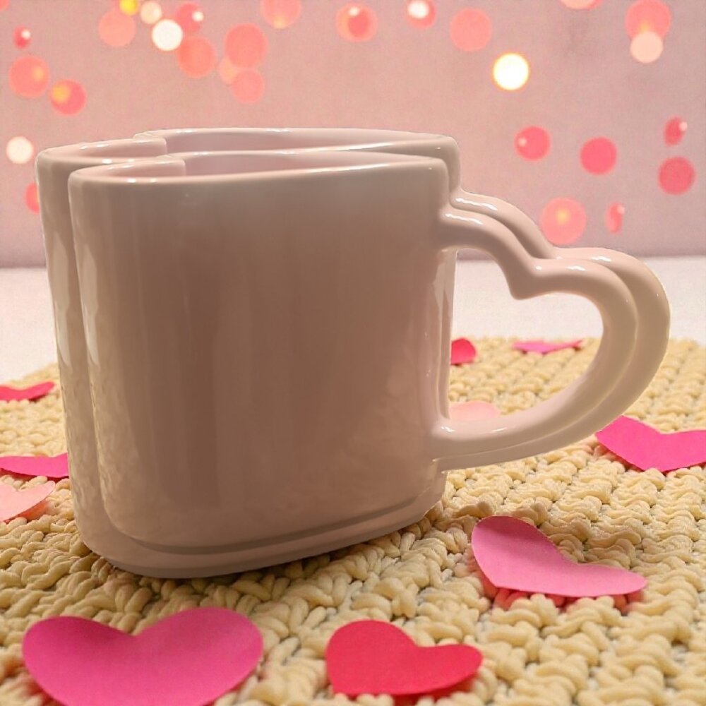 Pink Heart-Handle Ceramic Mug - Picture 5 of 8
